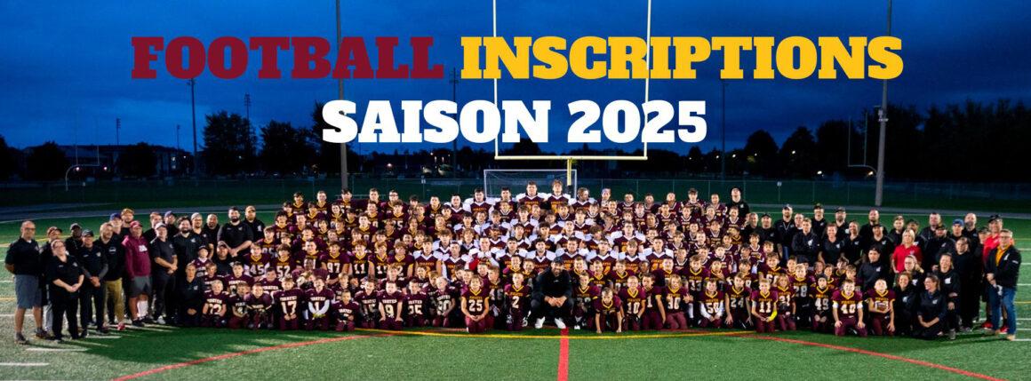 Inscriptions Football saison 2025